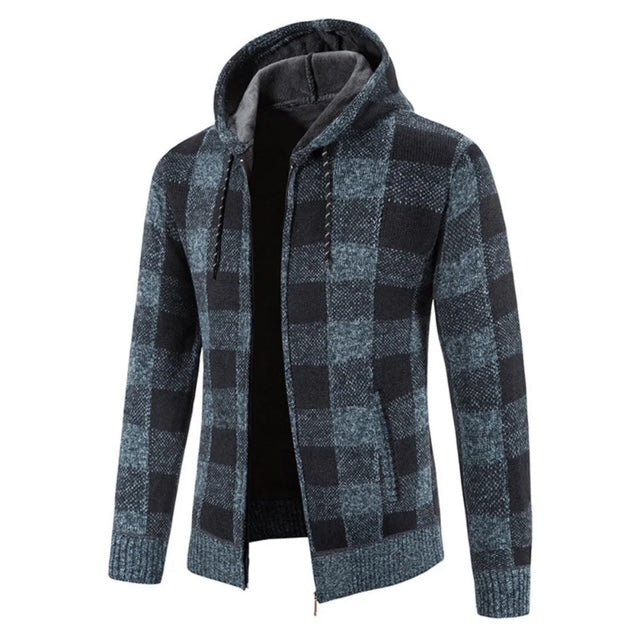 Men's Hooded Knitted Cardigan Jacket For Winter