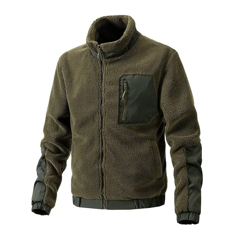 Men's Winter Casual Stand Collar Polar Jacket