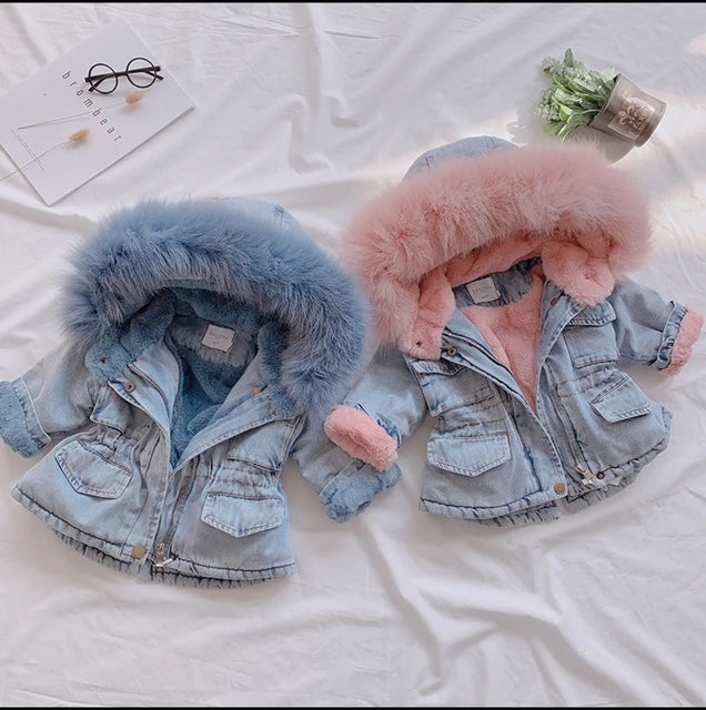 Denim Winter Jacket for the Girls