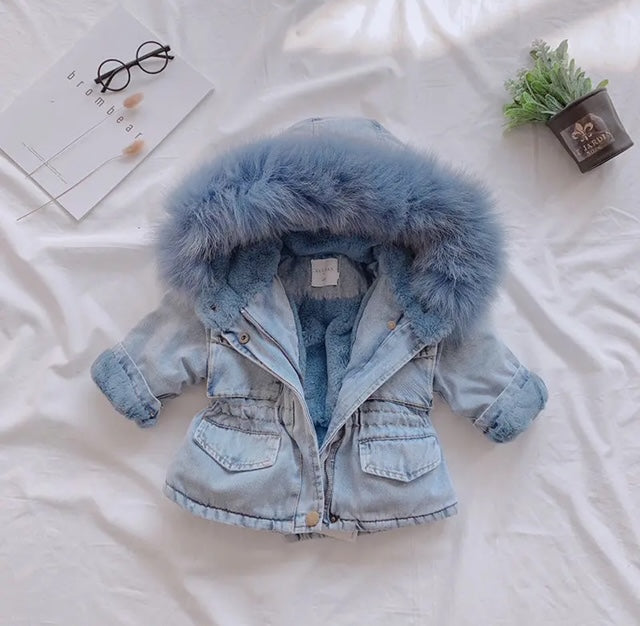 Denim Winter Jacket for the Girls