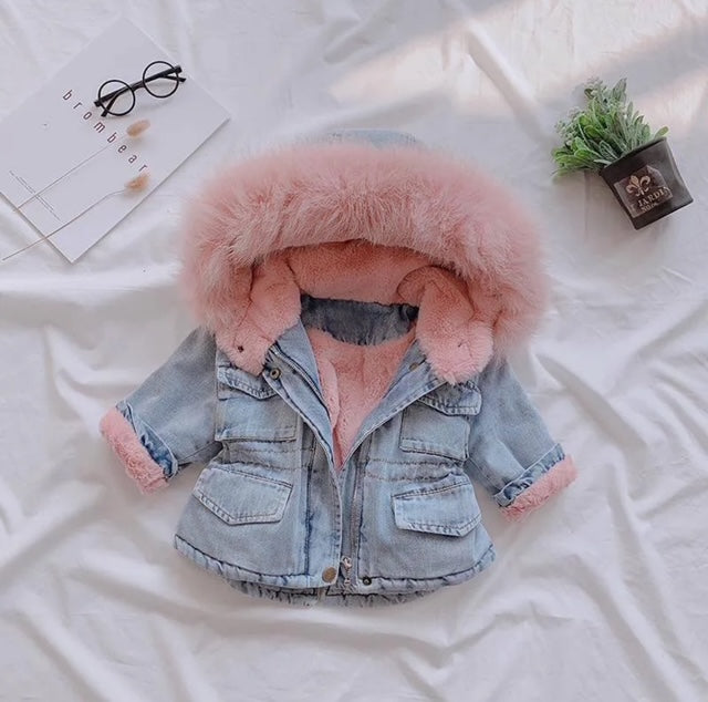 Denim Winter Jacket for the Girls