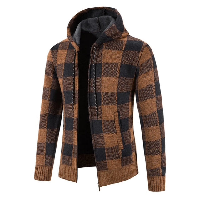 Men's Hooded Knitted Cardigan Jacket For Winter