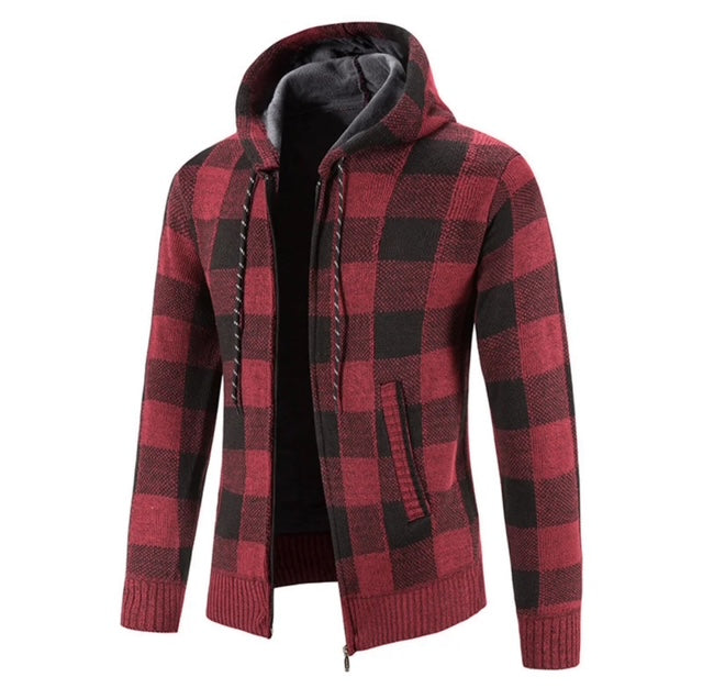 Men's Hooded Knitted Cardigan Jacket For Winter