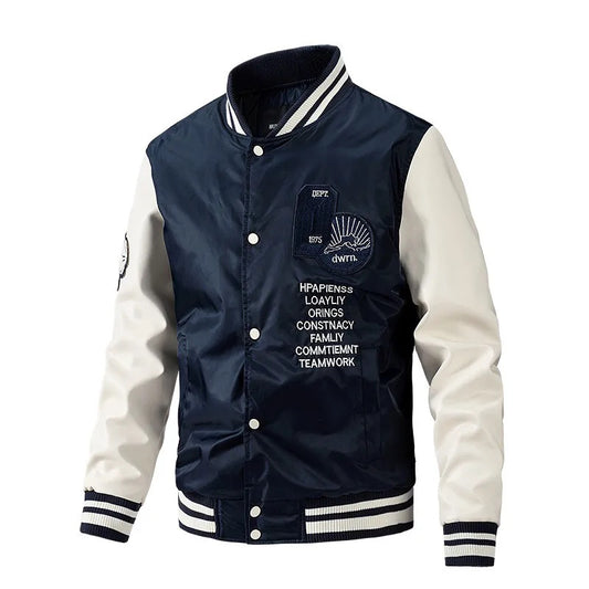 Varsity Patchwork Winter Jacket for Men